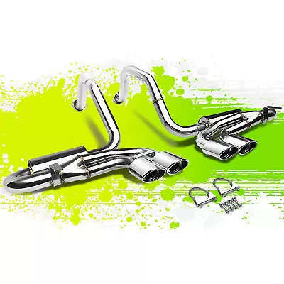 $350 • Buy For 97-04 Corvette C5/z06 Ls Quad 4.25  Oval Tip Stainless Steel Catback Exhaust