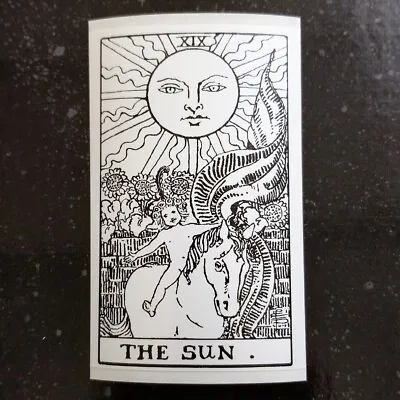 ♆ The Sun Tarot 4 X 2.5  Waterproof Vinyl Sticker [💪 HQ Durability!] Decal • $5.16