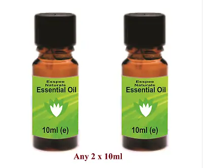 Any 2 X 10ml ESSENTIAL OILs - 100% Pure - For Aromatherapy Home Fragrances Etc. • £2.99