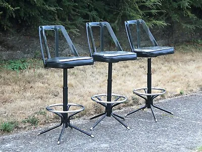 Free Shipping - Vintage Mid Century Smoked Lucite Bar Stools Futura Industries • $1445.95