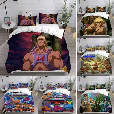 He-Man And The Masters Of The Universe Duvet Cover Bedding Set Pillowcase Quilt • $38