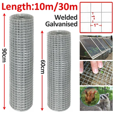 £16.59 • Buy 10/30M Galvanised Chicken Wire Mesh Netting Rabbit Cage Aviary Fence Plant Net 