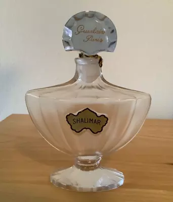 Vintage Shalimar Baccarat Perfume Bottle With Glass Stopper 4.5  Empty • $44