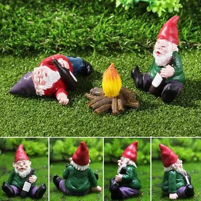 Drunk  Elves Micro Landscape Fairy Garden Dwarf Figurines Miniature Gnomes • $12.32