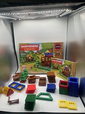 Magformers Intelligent Magnetic Construction 87 Piece Log House Set • $20