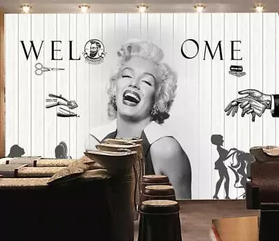 3D Happy Marilyn Monroe 38144NA Wallpaper Wall Murals Removable Wallpaper Fay • $23.96