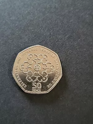 2010 Girl Guides Celebrating 100 Years Of Girlguiding UK 50p Fifty Coin VGC • £2.79