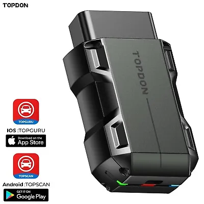 2024 TOPDON Topscan Lite OBD2 Bluetooth Car Diagnostic Scanner Tool • £43.99