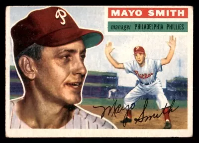 1956 Topps Mayo Smith Gray Back Manager #60 VG Baseball Card • $3.60