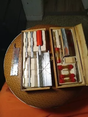 $50 • Buy VINTAGE X-ACTO EXACTO Knife Tool Set Miter Box Saw , Chisel Blades , See Picture