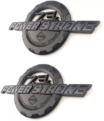 2 Pack 7.3L Power Stroke International Side Fender Emblems Badge Powerstroke  • $25.99