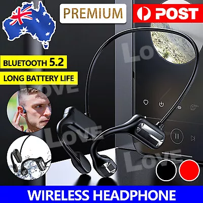 New Bone Conduction Headphones Wireless Bluetooth Waterproof Sport Earphone AU • $12.95