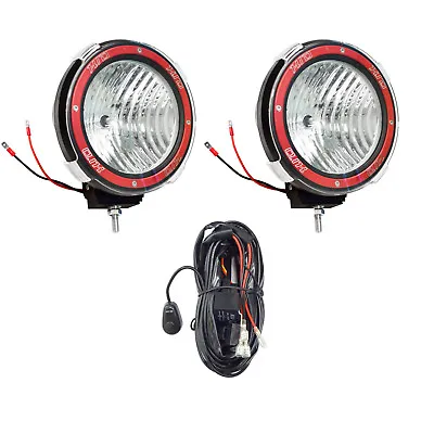 Pair 7 Inches 4x4 Off Road 6000K 55W Xenon HID Fog Lamp Light Flood 2pcs +RELAY • $93.90