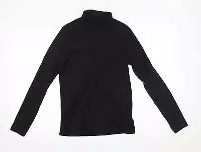 George Womens Black Roll Neck Cotton Pullover Jumper Size 12 • £3.75