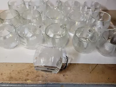 Set Of 16 Nestle Co. World Globe Clear Glass Coffee Mugs Cups. • $20