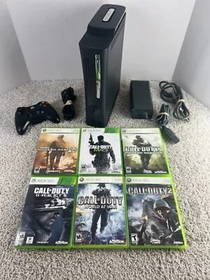 Microsoft Xbox 360 Elite 120GB Jasper Console Bundle Black 6 Call Of Duty Games • $110.90