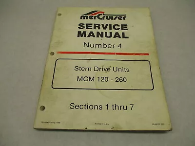 90-86137 286 MerCruiser I-Drive Stern Drive Service Repair Manual #4 MCM 120-260 • $32.95