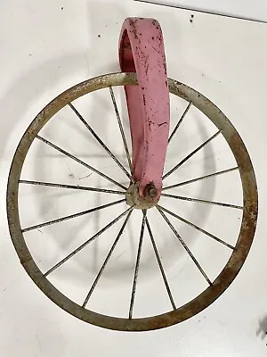 Vintage Bicycle Wheel Industrial Metal Decor Repurposing NLHB+ • $30