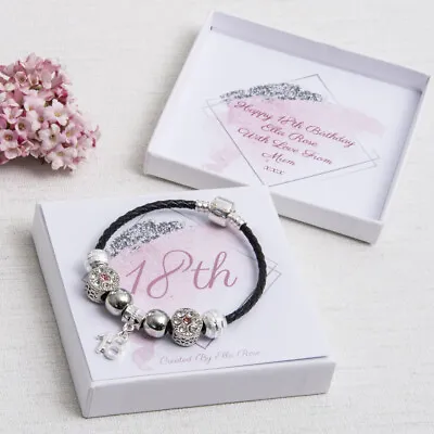 18th Birthday Gift Charm Bracelet Personalised Jewellery Women Girls Ladies • £12