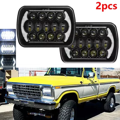 2PCS 7x6  Led Headlights Hi/Lo Beam DRL For 1978-1986 Ford F-150 F-250 F-350 • $49.99