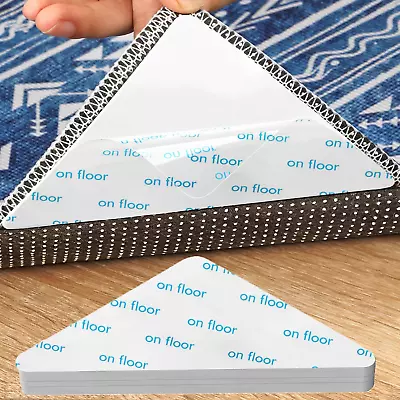 2024 Newest 8 Pcs Rug Gripper Reusable Carpet Tape Rug Tape For Hardwood Floors • $5.88