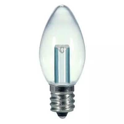 Satco S9156 0.5W C7 LED Night Light Clear Bulb 120V Candelabra E12 Base • $7.74