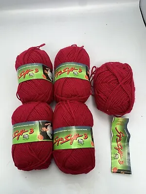 4+ Skeins Lana Moro Super Soft 3 Yarn 3 Ply 175 Yds Ea Color Plum • $19.99