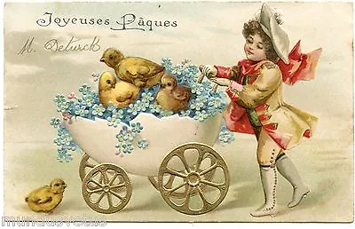 Joyeuses Pâques. Happy Easter. Poussins. Chicks. Child. Oeuf. Egg • $19.91