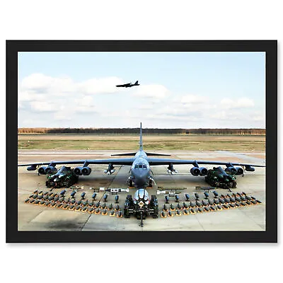 Air Plane Strategic Bomber B52 Stratofortress Loadout Framed A3 Wall Art Print • £26.99