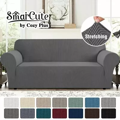 Stretch Couch Cover Sofa Cover Slip Cover Full Protect Thick Soft 1/2/3/4 Seater • $45.99