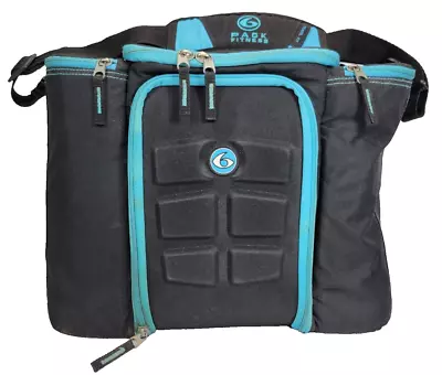 6 Pack Fitness Travel Fit Innovator Meal Prep Bag Black/Blue • $26