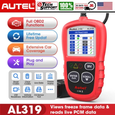 Autel Autolink AL319 OBD2 Scanner Diagnostic Reset Tool For Mercedes Honda BMW • $31.99