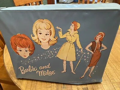 Vintage Barbie Case & 2 Midge 1958/62 &Skipper 1963 /Clothes Wig & Access. • $175