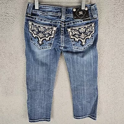 Miss Me Jeans Womens 26 Capri Low Rise Medium Wash Cuffed 26x20 Tag • $24.99