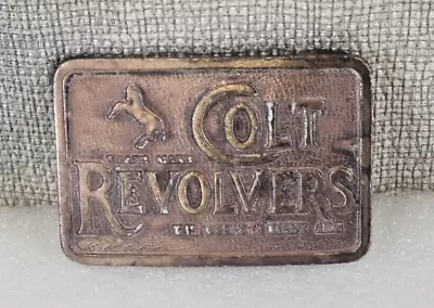 Vintage Colt Revolvers Western Cowboy Guns Firearms Solid Metal Belt Buckle • $9.94