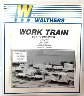 Walthers HO Scale Maintenance Of Way Work Train Set 2 INCLUEDS 6 CARS • $69.95