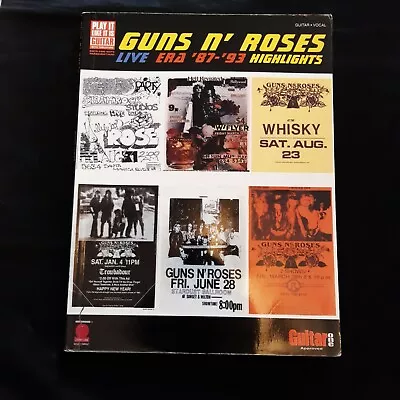 Guns N Roses Live Era 87-93 Highlights Guitar And Vocals Tab Music Book 2001 • £125