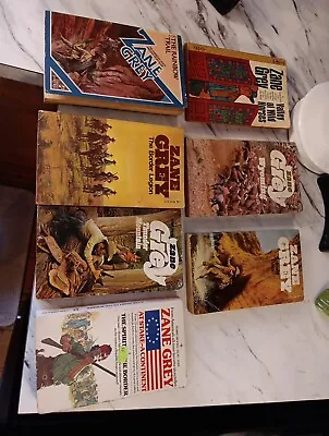 Lot Of 7 Zane Grey-Western Paperback  Books  Grosset & Dunlap • $21.99