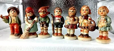Lot Of 7 Vintage Bone China Miniature Hummel-like Figurines About 2 Inches Tall • $13.99