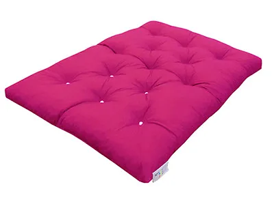 £89.99 • Buy MyLayabout Crumb Futon Mattress | Roll Out Guest Bed | Pink |190cm X 125cm