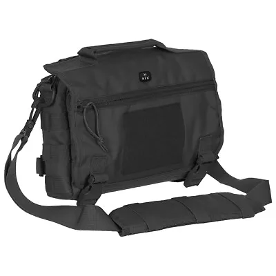 MFH MOLLE Shoulder Bag Tactical Crossbody Bag Military Travel Surivival Black • £26.95