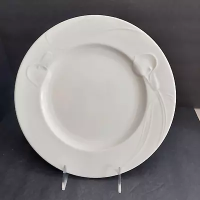 Mikasa Classic Flair Dinner Plate All White Calla Lily Replacement (7available) • $22