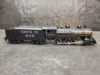 MTH Electric Train AT & SF Santa Fe 605 2-6-0 Steam Locomotive & Tender O Gauge • $69.99