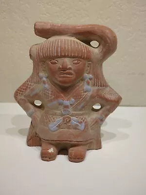 Mayan Aztec Mexican Clay Pottery Figure Statue 7  X 6  X 3  • $25