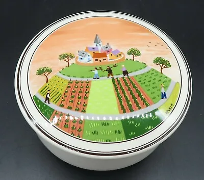 Villeroy & Boch Design Naif Round Covered Porcelain Trinket Box Dish 5  Diameter • $27.99
