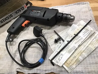 Used Black & Decker BD500R Variable Speed Corded Hammer Drill  - 500W - GWO • £12.50