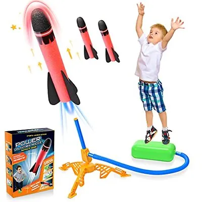 Boy Toys For 4 5 6 Year Old Stomp Toy Rockets Kid Xmas Gifts Outdoor Toy Red • £14.56