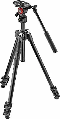 Manfrotto - 290 Tripod With Fluid Video Head - Black - 290 Light Kit Video Head • $99.95