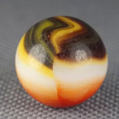 Vintage Marble: NM- 5/8 Vitro Agate Hybrid All Red Patch -One Killer Old Mib • $0.99