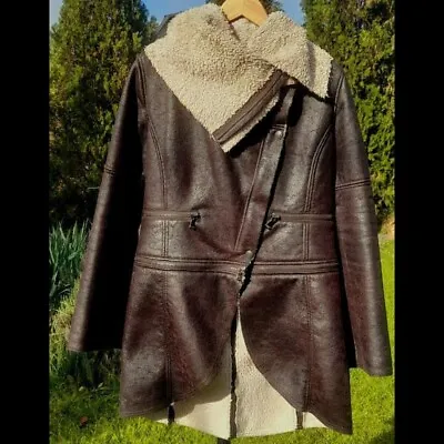 Lunatic/branded Italian Sheepskin Coat-transformer • $65